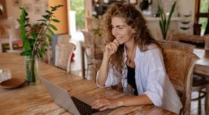 eCommerce. female at laptop